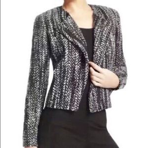 CAbi tweed Over the Moon moto jacket NWT